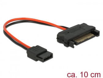 DeLock SATA 15 pin plug > Power Slim SATA 6 pin receptacle Power cable 10cm