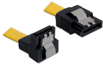 DeLock SATA 6 Gb/s le /egyenes kábel, fém, 30 cm