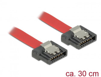 DeLock SATA FLEXI 6 Gb/s 30cm Red metal Cable