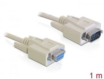 DeLock Serial RS-232 Sub-D9 male > RS-232 Sub-D9 female 1m extension Cable