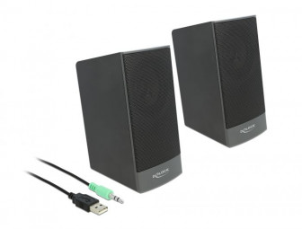 DeLock Stereo 2.0 PC Speaker with 3.5 mm stereo jack male and USB powered
