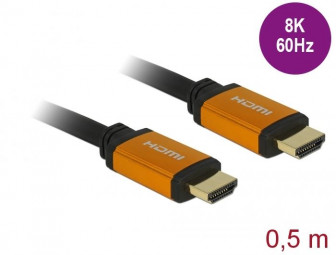 DeLock Ultra High Speed HDMI Cable 48 Gbps 8K 60 Hz 0,5m