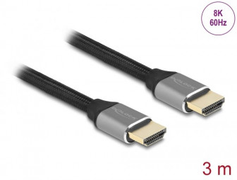 DeLock Ultra High Speed HDMI Cable 48 Gbps 8K 60Hz 3m certified Grey