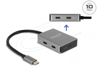 DeLock USB 10 Gbps 4 Port USB Type-C Hub with USB Type-C connector
