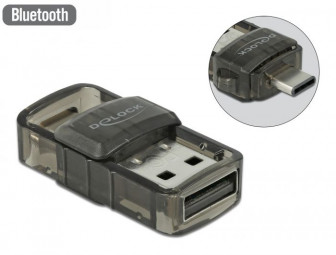 DeLock USB 2.0 Bluetooth 4.0 Adapter 2 in 1 USB Type-C or Type-A