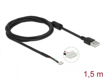 DeLock USB 2.0 Connection Cable for 4 pin Camera modules V6 1,5m Black