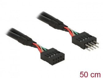 DeLock USB 2.0 Pin header Extension Cable 10 pin male / female 50cm