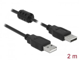 DeLock USB 2.0 Type-A male > USB 2.0 Type-A male 2m cable Black