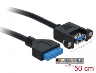 DeLock USB 3.0 pin header female > 1x USB 3.0-A female