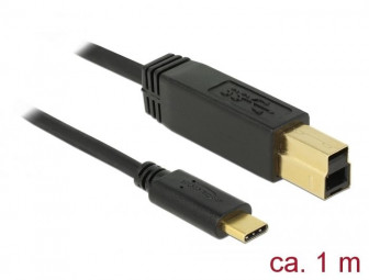 DeLock USB 3.1 Gen 2 (10 Gbps) cable Type-C to Type-B 1m