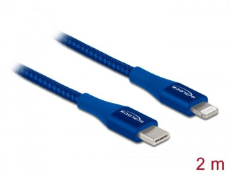DeLock USB-C to Lightning Cable 2m Blue