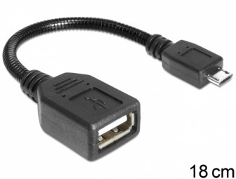 DeLock USB micro-B male > USB 2.0-A female OTG flexible