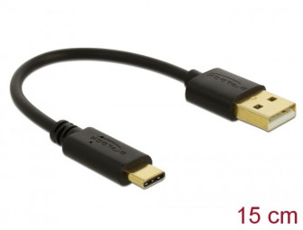 DeLock USB Type-C 0,15m Black