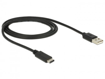 DeLock USB Type-C 2.0 - USB2.0 A Black 1m