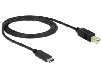 DeLock USB Type-C 2.0 - USB2.0 B Black 1m