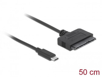 DeLock USB Type-C Converter to 22 pin SATA 6 Gb/s 0,5m Black