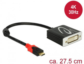 DeLock USB Type-C male > DVI-D (Single Link) female (DP Alt Mode) 4K 30Hz Adapter