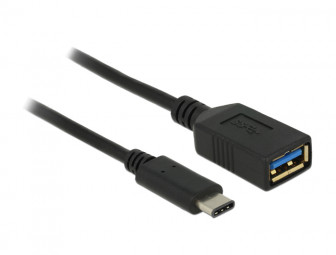 DeLock USB (USB 3.1, Gen 1) USB Type-C male > USB Type A female 15cm Black
