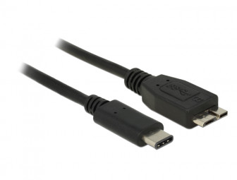 DeLock USB (USB 3.1, Gen 2) USB Type-C dugó > USB Micro-B típusú dugó 0,5m Black