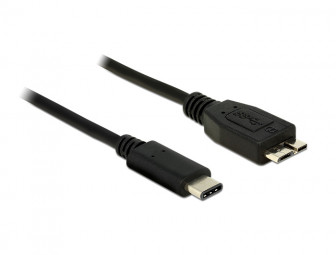 DeLock USB (USB 3.1, Gen 2) USB Type-C dugó > USB Micro-B típusú dugó 1m Black