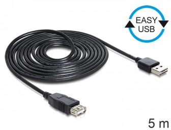 DeLock USB2.0 A apa/USB 2.0 A anya hosszabbító kábel 5m Black
