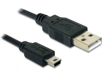 DeLock USB2.0-A > USB mini-B 5 pin 1m male/male kábel