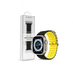Devia Deluxe Series Sport6 Silicon Two-tone Watch Band 38-41mm Black/Yellow
