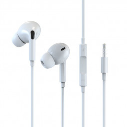 Devia Smart series stereo wired earphone (3.5 mm jack) White
