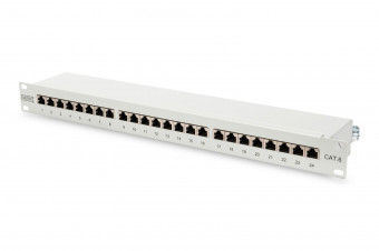 Digitus CAT6 24-port Patch Panel Shielded Class E RAL 7035 Grey