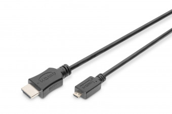 Digitus 4K HDMI High-Speed Connecting Cable Type D to Type A 2m Black