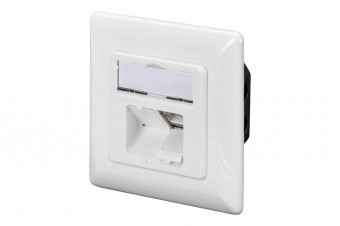 Digitus CAT6 Wall Outlet Shielded 2xRJ45 Pure White
