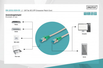 Digitus CAT 5e SF-UTP crossover patch cord  Cu, PVC