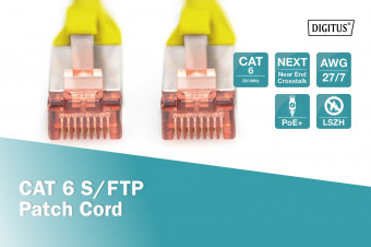 Digitus CAT 6 S-FTP patch cord, Cu, LSZH