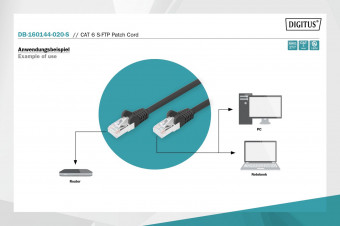 Digitus CAT6 S-FTP Patch Cable 2m Black