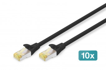 Digitus CAT6A S-FTP Patch Cable 0,5m Black (10db)