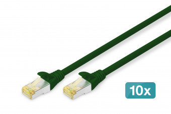 Digitus CAT6A S-FTP Patch Cable 1m Green (10db)