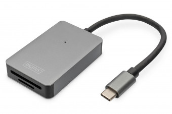 Digitus DA-70333 USB-C 2 Port High Speed Card Reader Space Gray