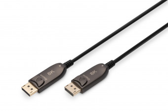 Digitus DisplayPort AOC Hybrid Fiber Optic Cable UHD 8K 15m Black
