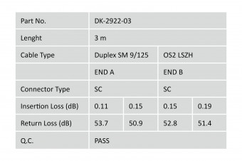 Digitus FO patch cord, duplex, SC to SC