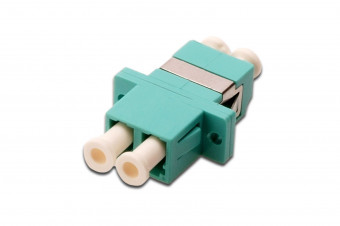 Digitus FO coupler, duplex, LC to LC, MM, color aqua, OM3