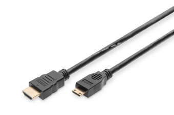 Digitus HDMI High Speed Connection Cable, HDMI - Mini HDMI 2m Black