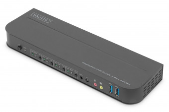 Digitus KVM Switch, 4-Port, 4K60Hz, 4x DP in, 1x DP/HDMI out