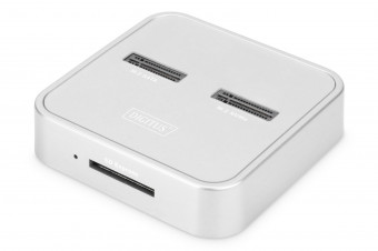 Digitus M.2 NVMe + M.2 SATA SSD Docking Station with SD Express Card Reader USB-C White