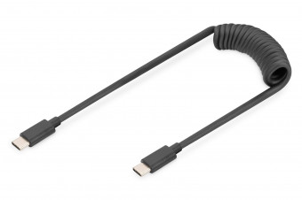Digitus USB 2.0 - USB C to USB C Spiral Cable 1m Black