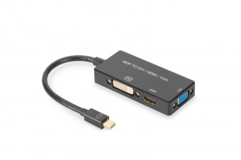 Assmann DisplayPort converter cable, mDP - HDMI+DVI+VGA