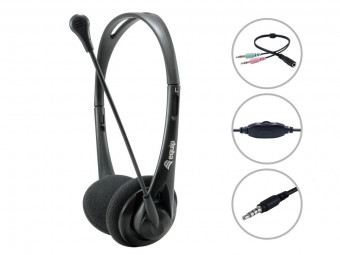 EQuip 245302 Chat Headset Black