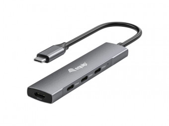 EQuip 4-Port USB 3.2 Gen1 USB-C Hub Grey