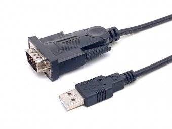 EQuip USB-A to Serial (DB9) cable 1,5m Black