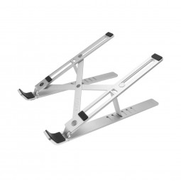 FIXED Frame Fold aluminum folding stand for notebooks and tablets, silver