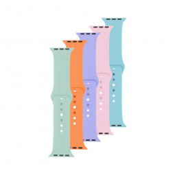 FIXED Silicone Strap Set for Apple Watch 38/40/41 mm set of 5 pieces variation 2 of different colors